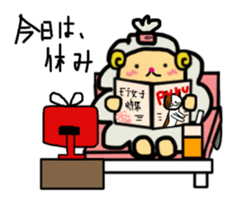 A sheep and cat and rabbit2 sticker #5506282