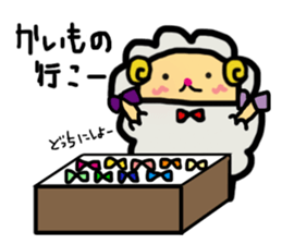 A sheep and cat and rabbit2 sticker #5506291