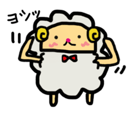 A sheep and cat and rabbit2 sticker #5506303