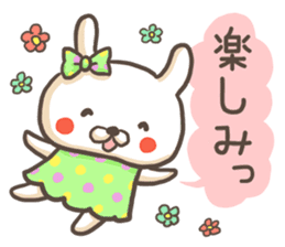 Pretty girlish rabbit. sticker #5507228