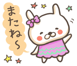 Pretty girlish rabbit. sticker #5507230