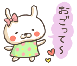 Pretty girlish rabbit. sticker #5507231