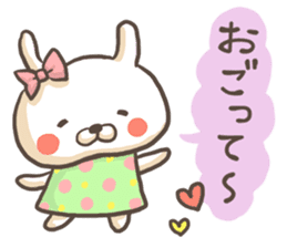 Pretty girlish rabbit. sticker #5507231