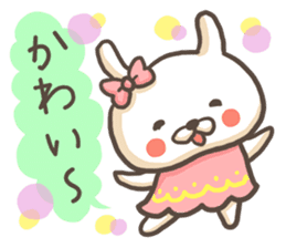 Pretty girlish rabbit. sticker #5507232