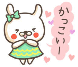 Pretty girlish rabbit. sticker #5507233