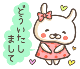 Pretty girlish rabbit. sticker #5507234