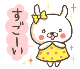 Pretty girlish rabbit. sticker #5507235