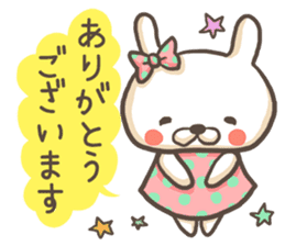 Pretty girlish rabbit. sticker #5507237