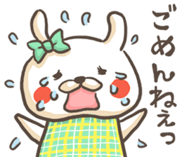Pretty girlish rabbit. sticker #5507238