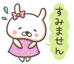Pretty girlish rabbit. sticker #5507239