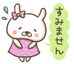 Pretty girlish rabbit. sticker #5507239