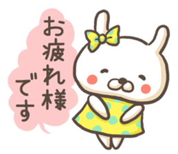 Pretty girlish rabbit. sticker #5507242