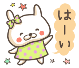 Pretty girlish rabbit. sticker #5507243
