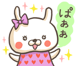 Pretty girlish rabbit. sticker #5507244
