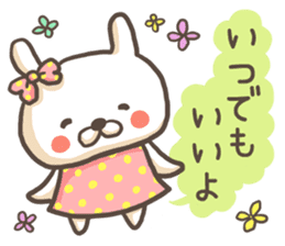 Pretty girlish rabbit. sticker #5507246