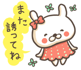 Pretty girlish rabbit. sticker #5507247