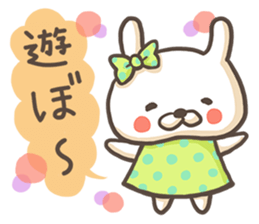 Pretty girlish rabbit. sticker #5507248