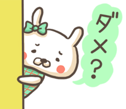 Pretty girlish rabbit. sticker #5507249