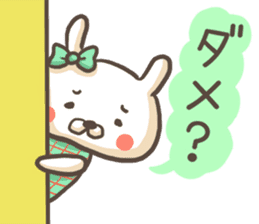 Pretty girlish rabbit. sticker #5507249