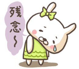 Pretty girlish rabbit. sticker #5507250