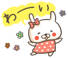 Pretty girlish rabbit. sticker #5507251