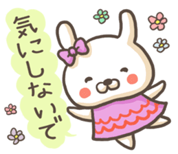 Pretty girlish rabbit. sticker #5507252