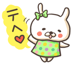 Pretty girlish rabbit. sticker #5507253