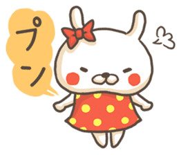 Pretty girlish rabbit. sticker #5507254