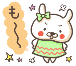 Pretty girlish rabbit. sticker #5507255