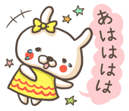 Pretty girlish rabbit. sticker #5507257