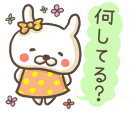 Pretty girlish rabbit. sticker #5507258