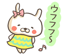 Pretty girlish rabbit. sticker #5507260