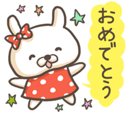 Pretty girlish rabbit. sticker #5507261