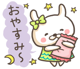 Pretty girlish rabbit. sticker #5507263