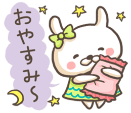 Pretty girlish rabbit. sticker #5507263