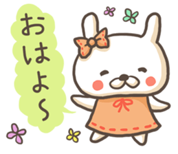 Pretty girlish rabbit. sticker #5507264