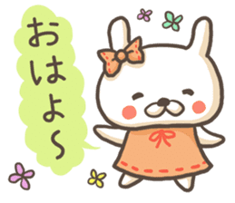 Pretty girlish rabbit. sticker #5507264