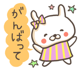Pretty girlish rabbit. sticker #5507265