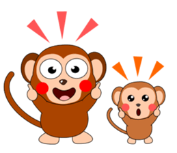 Always cheerful monkey brothers sticker #5509548