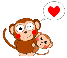 Always cheerful monkey brothers sticker #5509550
