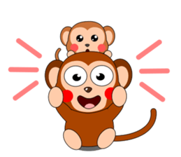 Always cheerful monkey brothers sticker #5509553
