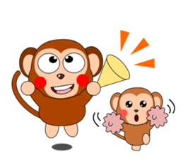 Always cheerful monkey brothers sticker #5509556