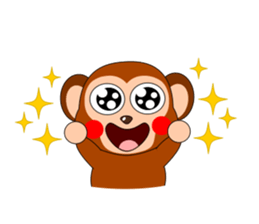 Always cheerful monkey brothers sticker #5509559