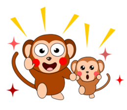 Always cheerful monkey brothers sticker #5509564
