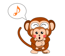 Always cheerful monkey brothers sticker #5509576