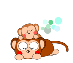 Always cheerful monkey brothers sticker #5509580