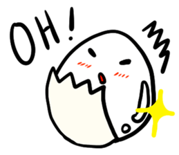 A shining boiled egg sticker #5509754