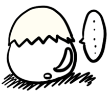 A shining boiled egg sticker #5509757