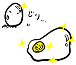 A shining boiled egg sticker #5509767