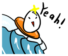 A shining boiled egg sticker #5509773